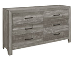 Corbin Gray Wood 6-Drawer Dresser