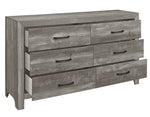 Corbin Gray Wood 6-Drawer Dresser