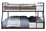 Cordelia Sandy Black Metal/Wood Full/Queen Bunk Bed