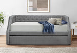 Corrina Gray Fabric Twin Daybed with Trundle