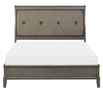 Cotterill Gray Wood/Faux Leather Full Bed