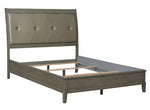 Cotterill Gray Wood/Faux Leather Full Bed