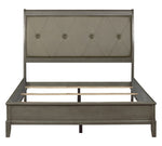 Cotterill Gray Wood/Faux Leather Full Bed