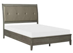 Cotterill Gray Wood/Faux Leather Full Bed