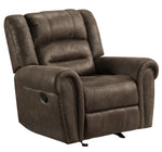 Creighton Brown Microfiber Glider Manual Recliner