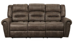 Creighton Brown Microfiber Manual Recliner Sofa