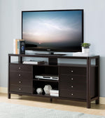 Cristiana Red Cocoa Wood 8-Drawer TV Stand