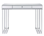 Critter Mirrored/Chrome Writing Desk with Drawer