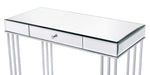 Critter Mirrored/Chrome Writing Desk with Drawer