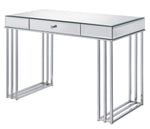 Critter Mirrored/Chrome Writing Desk with Drawer