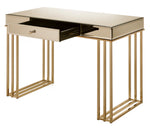 Critter Smoky Mirrored/Champagne Writing Desk with Drawer