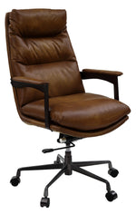 Crursa Sahara Leather/Metal Office Chair