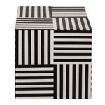 Cube Black & White Side Table