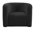 Curves Glam Black Velvet Lounge Chair