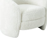 Dakota White Faux Shearling Accent Chair