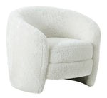 Dakota White Faux Shearling Accent Chair