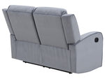 Dale 2-Pc Grey Soft Fabric Manual Recliner Sofa Set