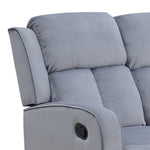 Dale 2-Pc Grey Soft Fabric Manual Recliner Sofa Set