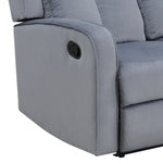 Dale 2-Pc Grey Soft Fabric Manual Recliner Sofa Set