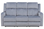 Dale 2-Pc Grey Soft Fabric Manual Recliner Sofa Set