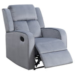 Dale 3-Pc Grey Soft Fabric Manual Recliner Sofa Set