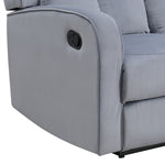 Dale 3-Pc Grey Soft Fabric Manual Recliner Sofa Set