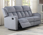 Dale Grey Soft Fabric Manual Recliner Sofa