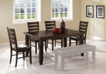 Dalila 5-Pc Cappuccino Wood/Leatherette Dining Table Set