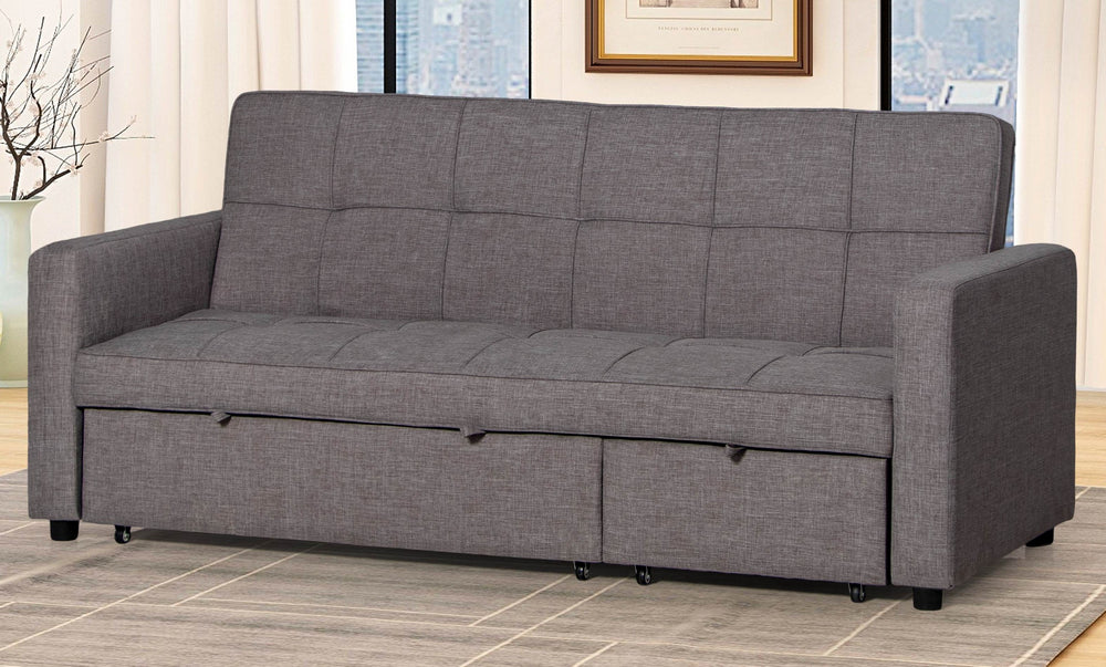 Damaris Dark Gray Fabric Tufted Sofa Bed