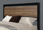 Damon Grayish Brown Wood/Black Metal Full Platform Bed