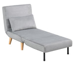 Dane Light Grey Fabric Convertible Chair