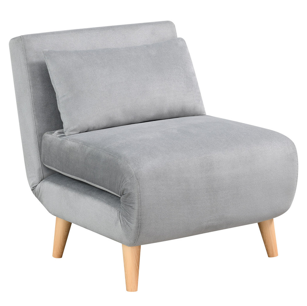 Dane Light Grey Fabric Convertible Chair