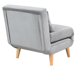 Dane Light Grey Fabric Convertible Chair