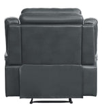 Darwan Dark Gray Premium Faux Leather Manual Recliner