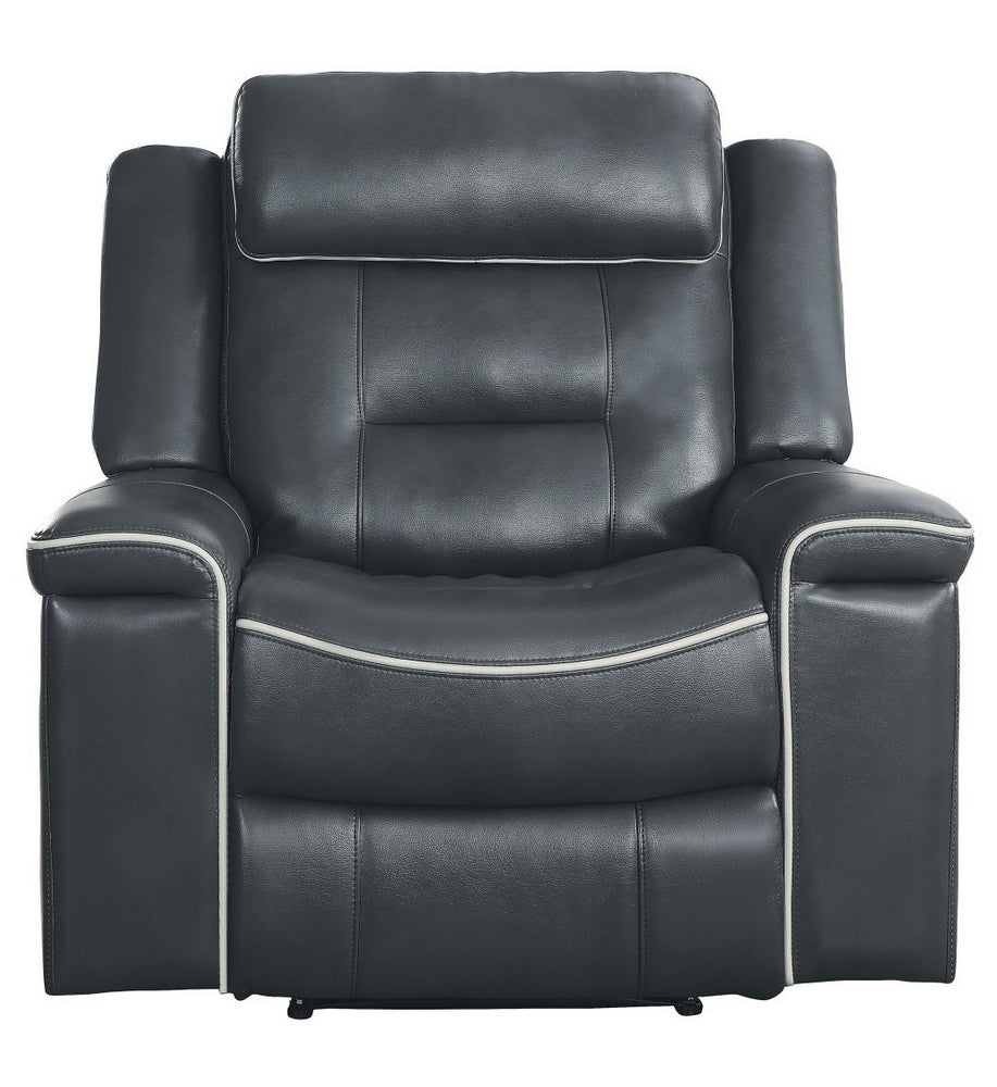 Darwan Dark Gray Premium Faux Leather Manual Recliner