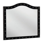 Deanna Black Velvet Frame Dresser Mirror