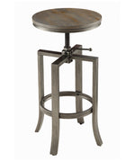 Dei 3-Pc Brushed Nutmeg/Slate Grey Adjustable Bar Table Set