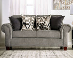 Delgada Graphite Chenille Loveseat