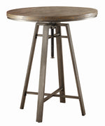 Dei Brushed Nutmeg/Slate Grey Adjustable Bar Table