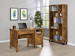 Delwin Antique Nutmeg Wood Lift-Top Office Desk