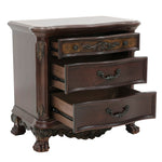 Deryn Park Cherry Wood 3-Drawer Nightstand