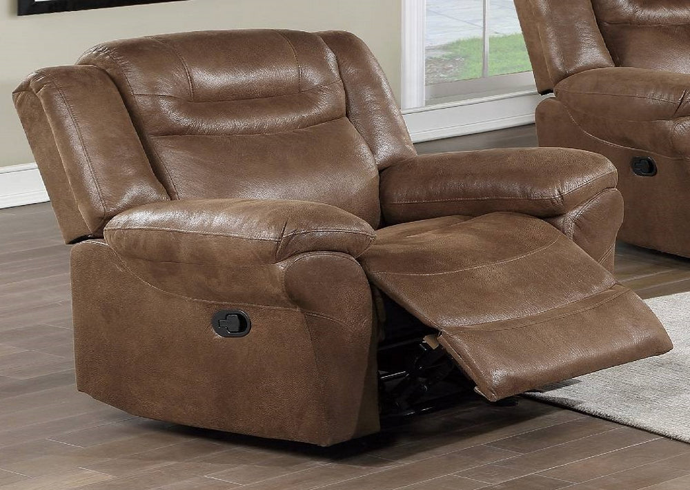 Dina Dark Brown Breathable Leatherette Power Recliner