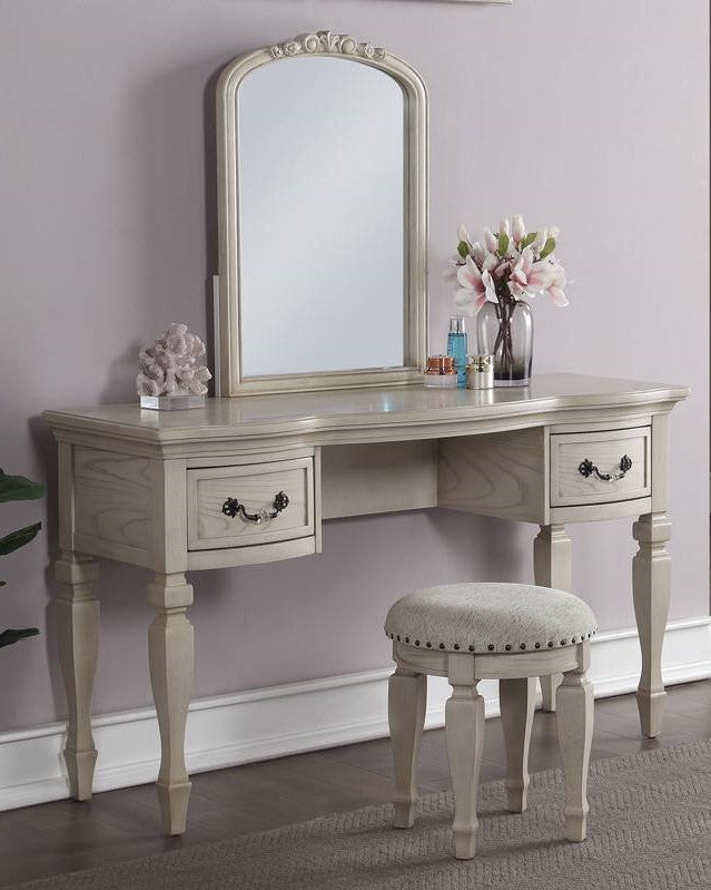 Dominika 3-Pc Antique White Wood Vanity Set