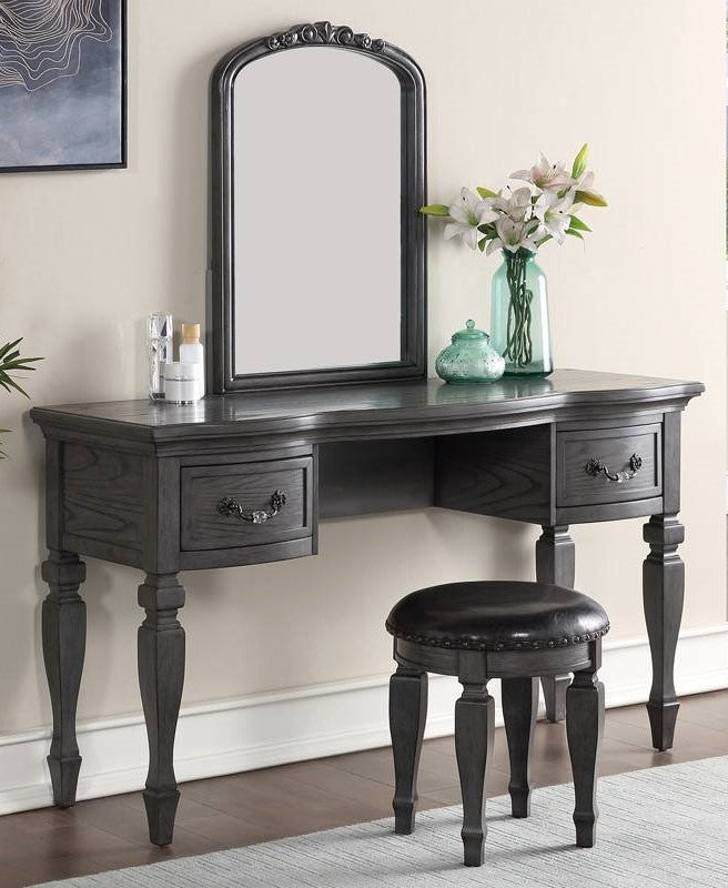 Dominika 3-Pc Grey Wood Vanity Set