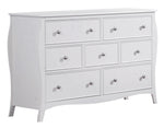 Dominique 5-Pc White Wood Full Panel Bedroom Set