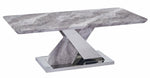 Dora White Faux Marble/Metal Coffee Table