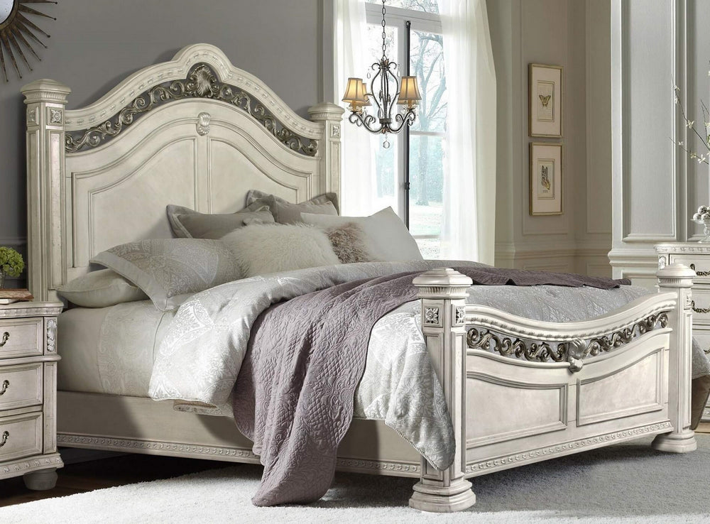 Dorada White Cal King Bed (Oversized)