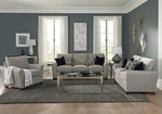 Drayton 3-Pc Warm Grey Woven Fabric Sofa Set