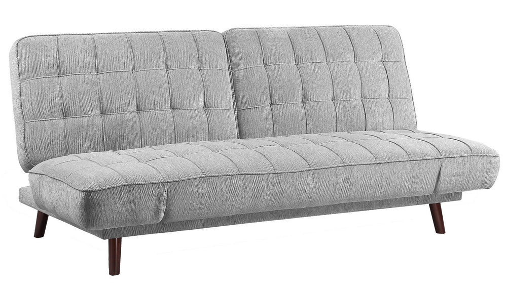 Driggs Silver Gray Chenille Fabric Tufted Sofa Bed