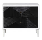 Dubni Contemporary White/Black Wood Accent Table